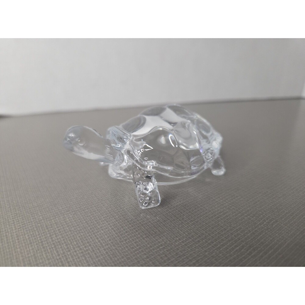 Crystal Clear Glass Sea Turtle Tortoise Figurine